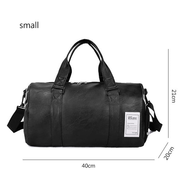 2019 New Men Weekend Outdoor Travel Bag Leather Waterproof Women Duffel Bag Large Capacity Couple Models Fitness Handbag