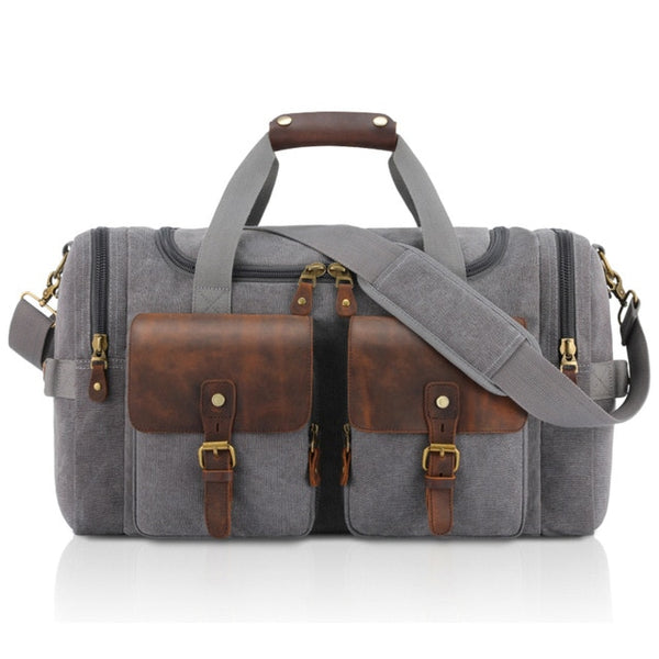 MAHEU Canvas Army Green Navy Blue Grey Travel Bag For Men Male Duffle Bag Weekender Outdoor Travelling Bag Big Capactiy 56cm