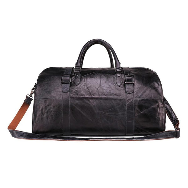 JOGUJOS Men's Handbag Travel Bag Genuine Leather Men Duffel Bag Luggage Shoulder Bag Large Capacity Duffle Bag Weekend Tote Men