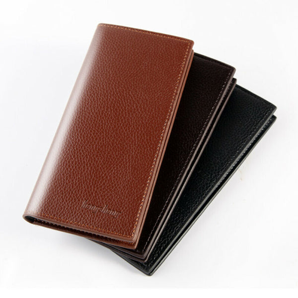 Men's long business wallet cross section leather breast pocket card suit suit wallet long wallet checkbook wallet
