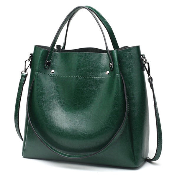 ACELURE Casual Large Capacity Women Tote Shoulder Bag PU Leather Ladies Bucket Handbag Messenger Bag Soft Shopping Crossbody Bag
