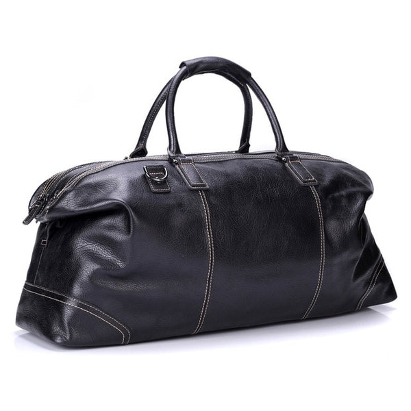 Flanker genuine leather men travel duffle fashion weekend travel bags soft cow leather handbag big shoulder bag large tote bags