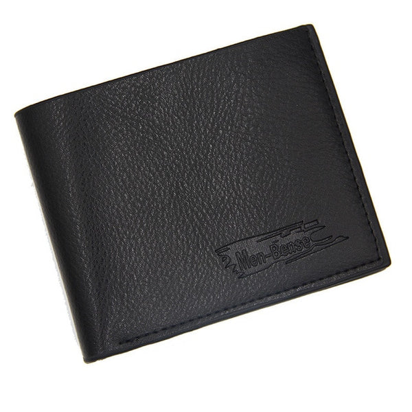 New Men's Wallet Short  Leather Solid Luxury Wallet Thin Lychee Pattern Purses Credit Card Holder Business Male Purse