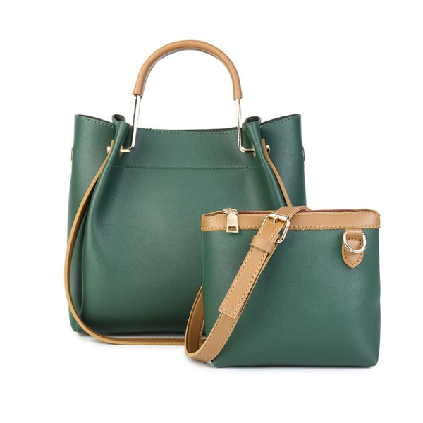 Bucket bag handbag fashion simple large capacity  commuter bagBig bag casual shoulder bagOblique cross female pack Brand Designe