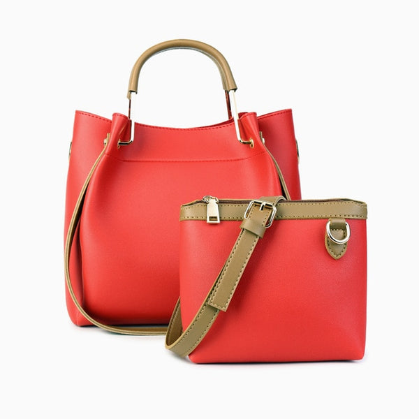 Bucket bag handbag fashion simple large capacity  commuter bagBig bag casual shoulder bagOblique cross female pack Brand Designe