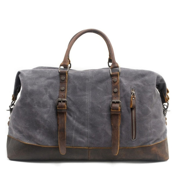 M013 Hot Waterproof Canvas Leather Men Travel Bags Carry On Luggage Bags Men Duffel Bags Travel Tote Large Weekend Bag Overnight