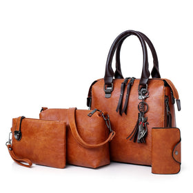 ETONTECK New 4pcs/Set Women Composite Bags High Quality Ladies Handbags Female PU Leather Shoulder Messenger Bags Tote Bag Bolsa