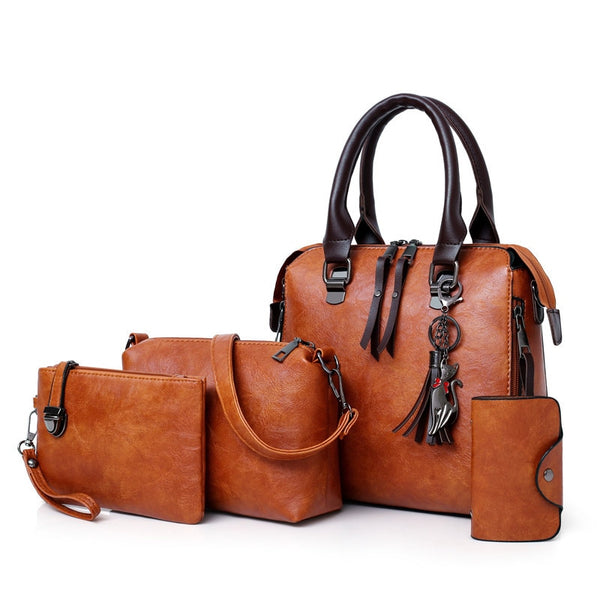 ETONTECK New 4pcs/Set Women Composite Bags High Quality Ladies Handbags Female PU Leather Shoulder Messenger Bags Tote Bag Bolsa