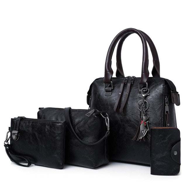 ETONTECK New 4pcs/Set Women Composite Bags High Quality Ladies Handbags Female PU Leather Shoulder Messenger Bags Tote Bag Bolsa