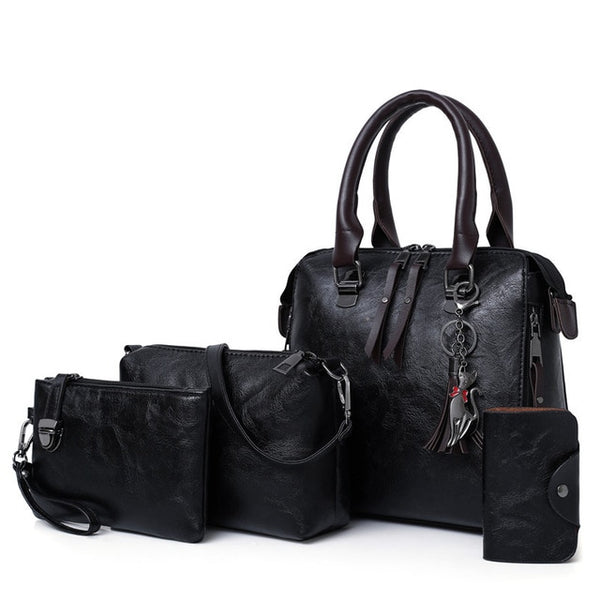 ETONTECK New 4pcs/Set Women Composite Bags High Quality Ladies Handbags Female PU Leather Shoulder Messenger Bags Tote Bag Bolsa