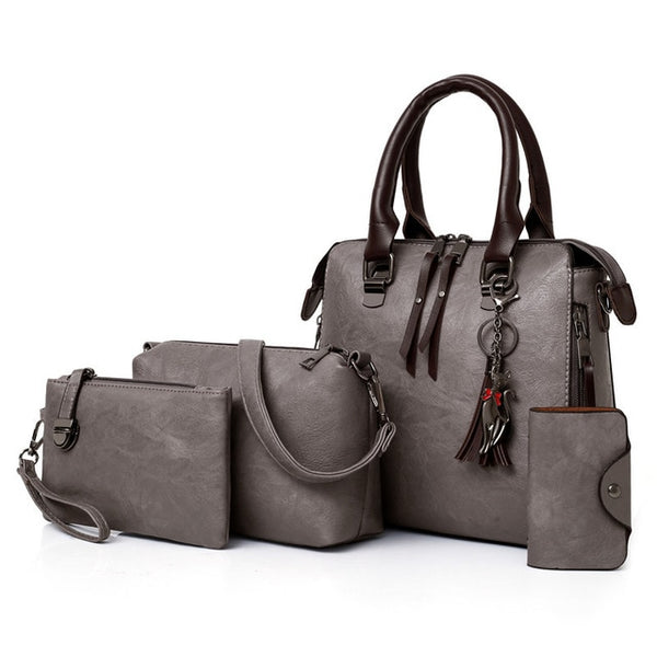 ETONTECK New 4pcs/Set Women Composite Bags High Quality Ladies Handbags Female PU Leather Shoulder Messenger Bags Tote Bag Bolsa
