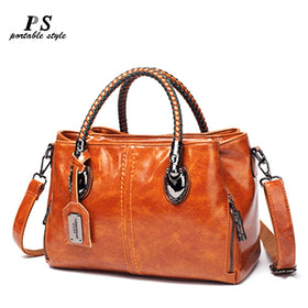 Luxury Brand 100% Genuine Leather Women's Messenger Bags Ladies Handbags High Quality Designer Shoulder Tote Bag For Female